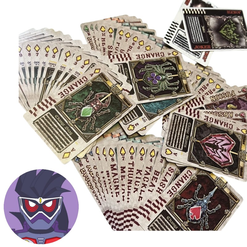 Themed Playing Card - Bandai Kamen Rider อะนิเมะบุคลิกภาพความคิดสร้างสรรค์เล่นไพ่ เกมความบันเทิงในงานปาร์ตี้สําหรับครอบครัว การ์ดทั้งชุด