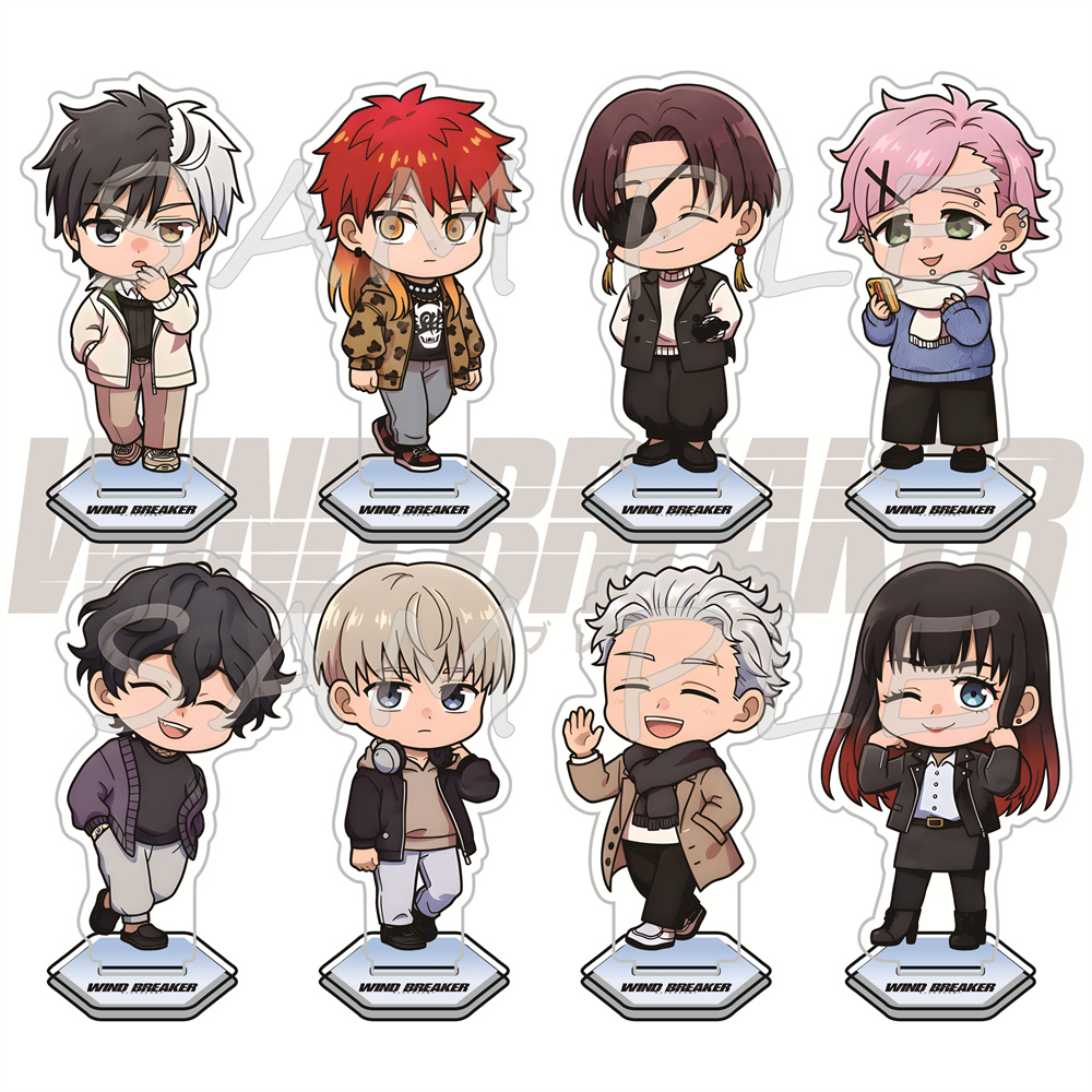 Windbreaker Anime Merchandise - วินด์เบรกเกอร์ รุ่นลำลองประจำวัน ฟิกเกอร์อะคริลิกขนาด 10 ซม. พวงกุญแจอะนิเมะ