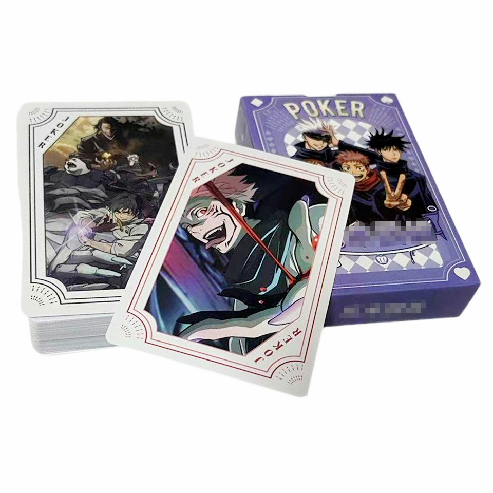 Themed Playing Card - จูจุสึไคเซ็นเล่นไพ่โป๊กเกอร์เกมกระดานอะนิเมะอิทาโดริ ยูจิเด็กของเล่นเด็กเด็กของเล่นชุดการ์ดเกมเมกุมิ ซาโตรุ