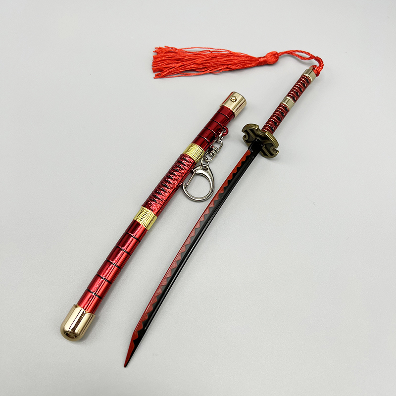 Anime Merchandise Katana - 23ซม.Sandai Kitetsu Roronoa Zoro OPอะนิเมะสินค้าโลหะKatanaอาวุธรุ่นบ้านเครื่องประดับ1:6อุปกรณ์ของเล่นหัตถกรรม
