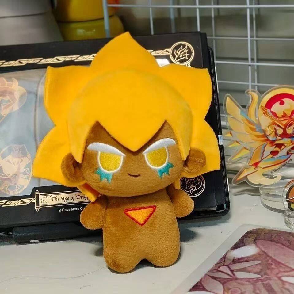 Anime Merchandise For Sale - ตุ๊กตาคุกกี้รันคิงดอม ขนาด 10 ซม. ตุ๊กตาอนิเมะรูปคุกกี้ชีสสีทอง ของเล่นตุ๊กตาผ้ากำมะหยี่