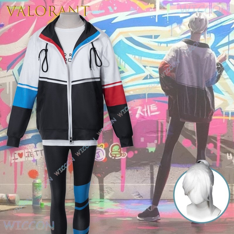 Valorant Jett คอสเพลย์เสื้อ TS - Windbreaker Anime Merchandise บทวิจารณ์และราคา